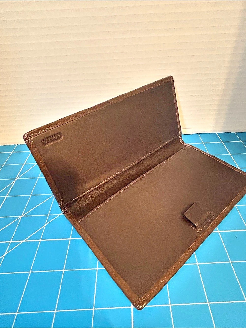 Coach Monogram Checkbook Holder in Brown